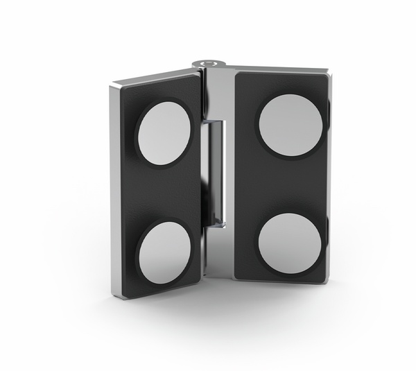 Shower door hinge Madrid FM, glass-glass 135-180°