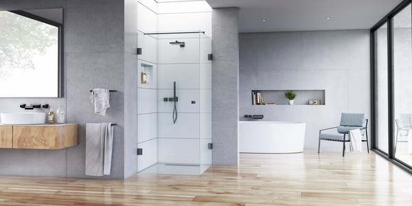 Connettore angolare Santos, vetro-vetro 135°