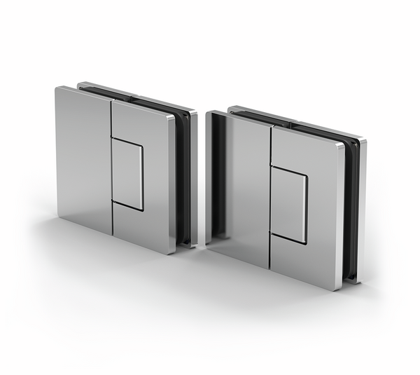 Shower door hinge Santos, glass-glass 180°