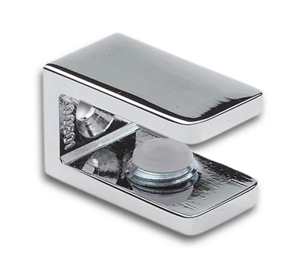 Glass shelf support angular