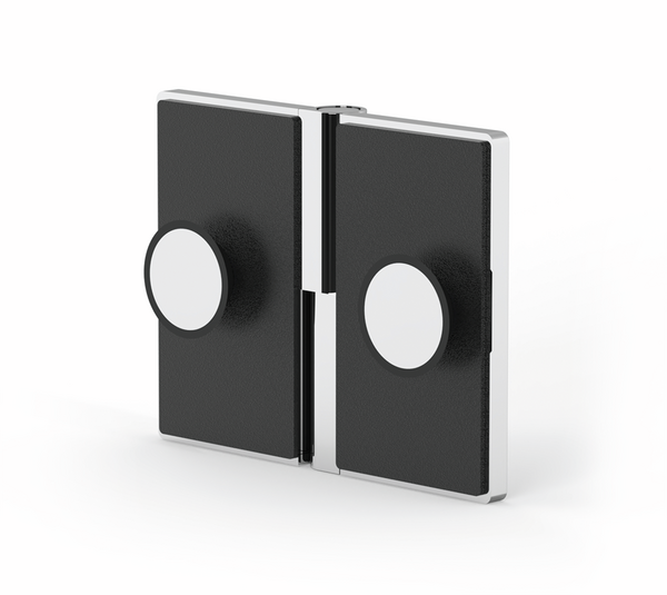 Conector angular FM ajustable, cristal/pared 45 -180°