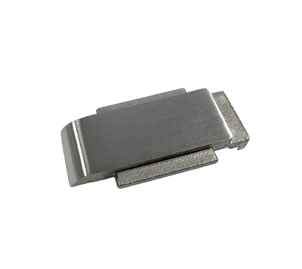 Placa de seguridad con fijación por abrazadera, rectangular, 70 x 55 mm, estrech