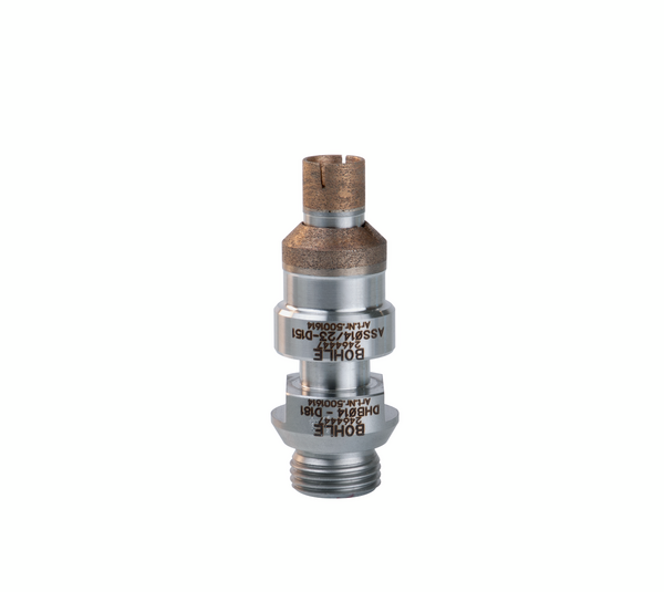 Industrial diamond hollow drill with countersink ring
