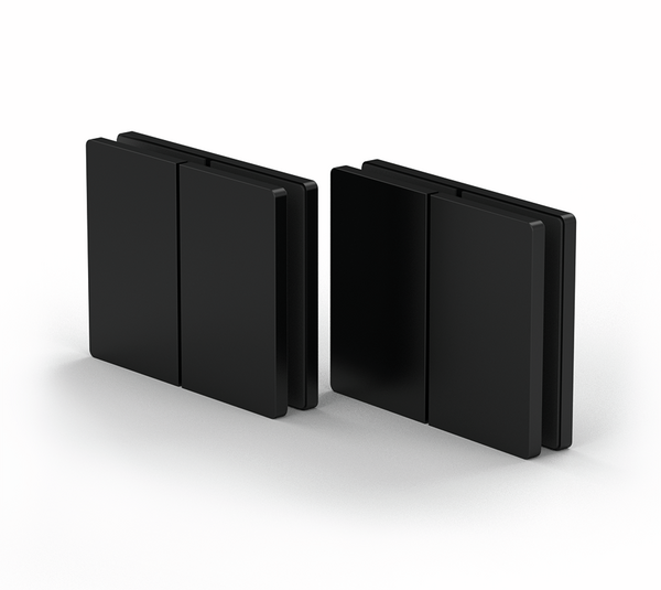 Santos side connector, glass-glass/wall 180°