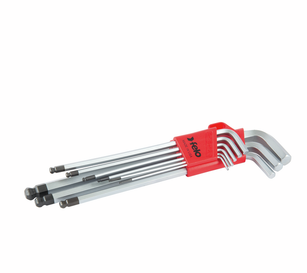 Hexagon spanner set extra long 9 pieces