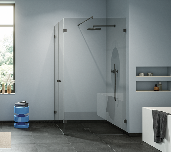 Paumelles de douche Juna®, verre-mur 90°