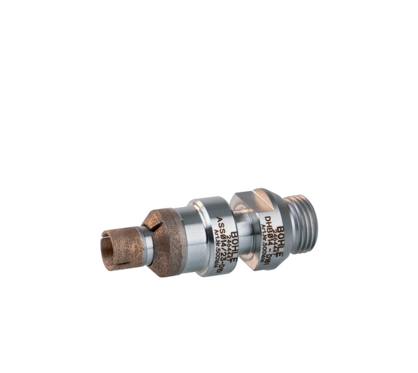 Industrial diamond hollow drill with countersink ring