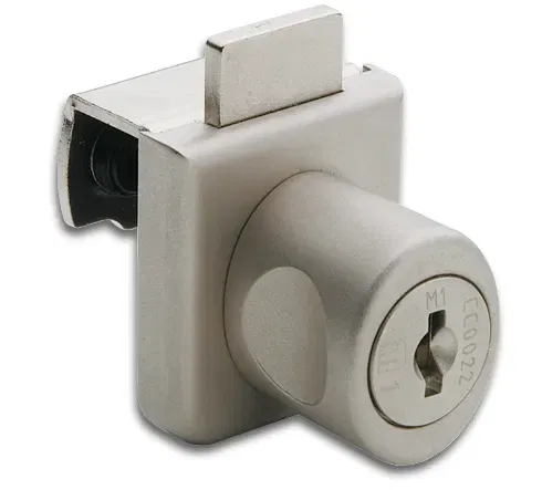 Serrure de porte en verre pincée