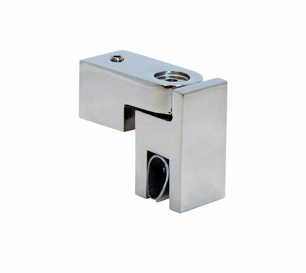 Glass connector adjustable plank square polished