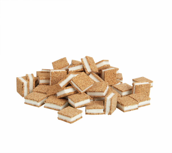 Cork protector pads with adhesive foam