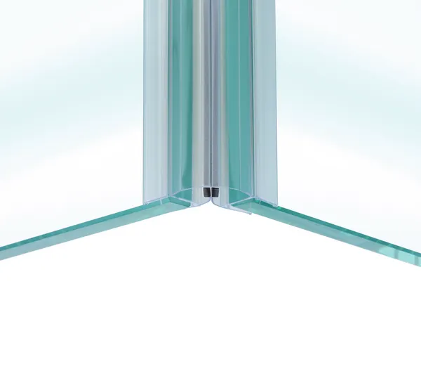 Shower door seal with magnet 90° for single-action doors