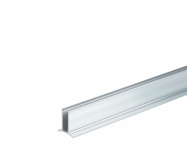 Aqua wall connection profile for fixed glazing, 8 mm