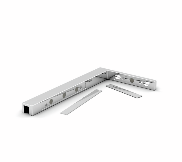 Stabilising bracket, glass-wall 90°, DIN left