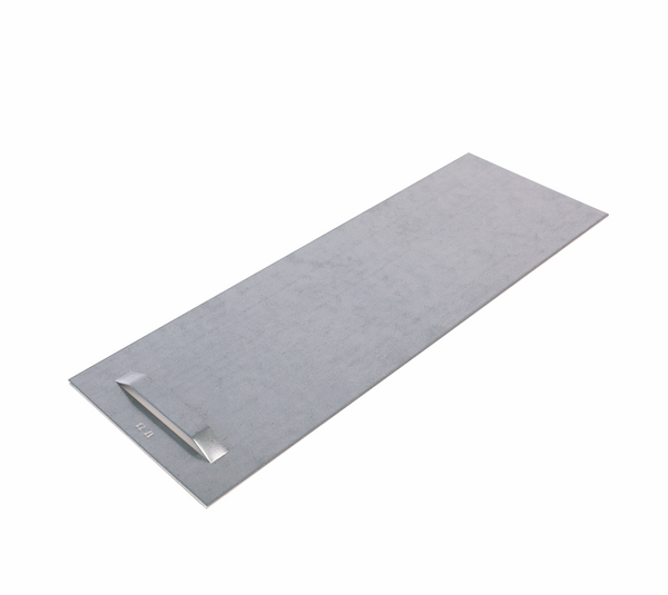 Mirror plate with one eyelet, self-adhesive