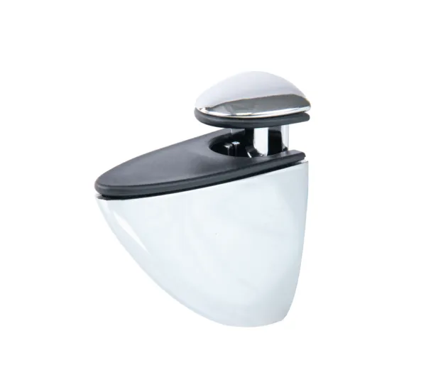 Glass-wooden shelf support, oval