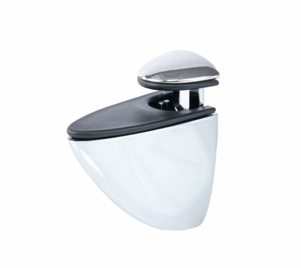 Glass-wooden shelf support, oval