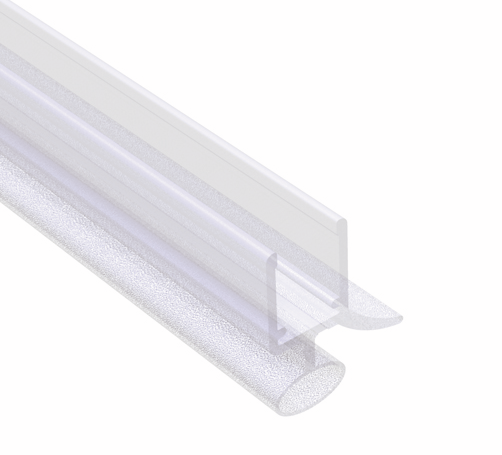Shower door seal with water deflector and lower bellows