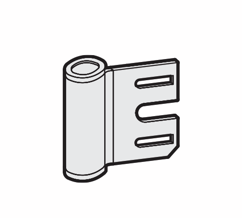 Frame pivot, 3-part glass door hinge