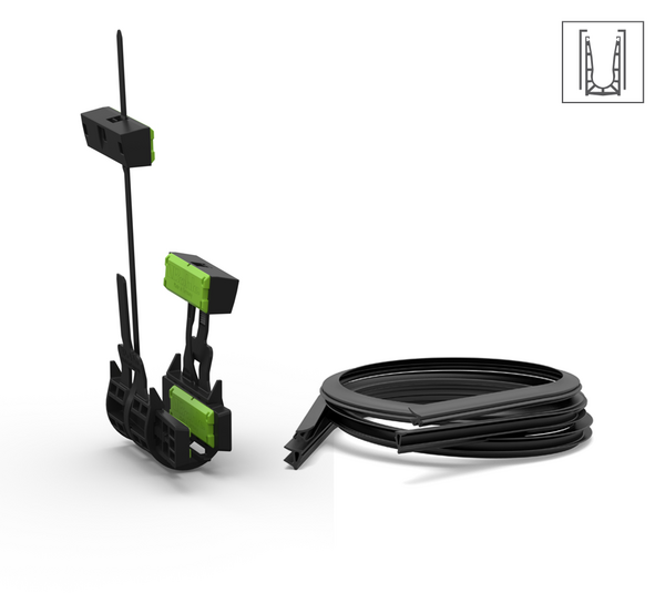 Set de montage VetroMount®, version avec profilé de recouvrement