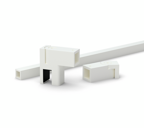 Square 12 üveg-fal stabilizáló rúd készlet