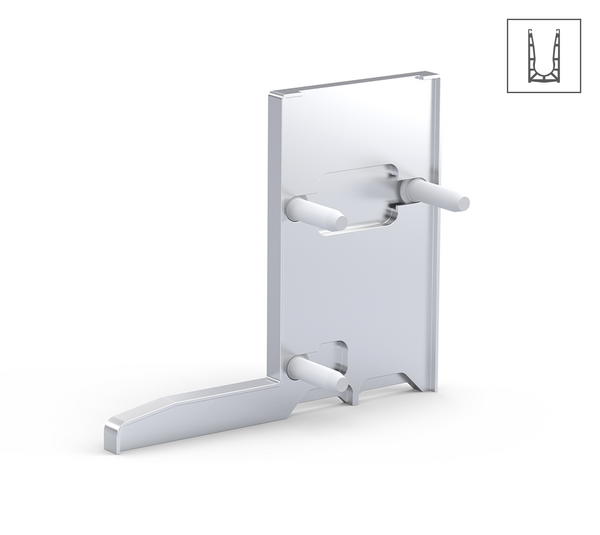 Embout VetroMount® pour profilé de sol F