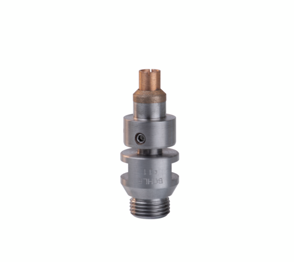 Industrial diamond hollow drill with countersink ring