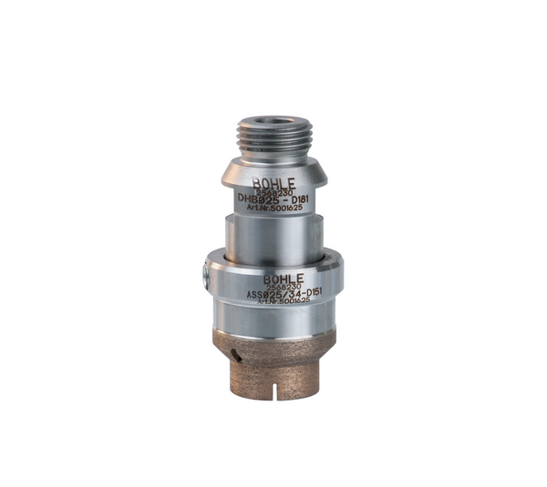 Industrial diamond hollow drill with countersink ring