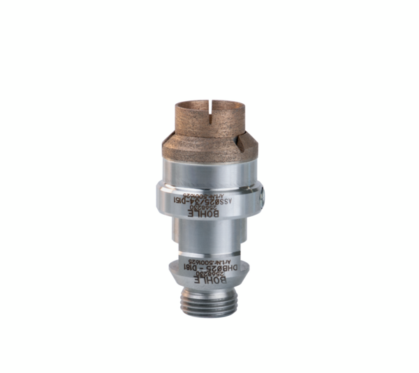 Industrial diamond hollow drill with countersink ring
