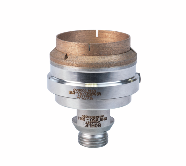 Industrial diamond hollow drill with countersink ring