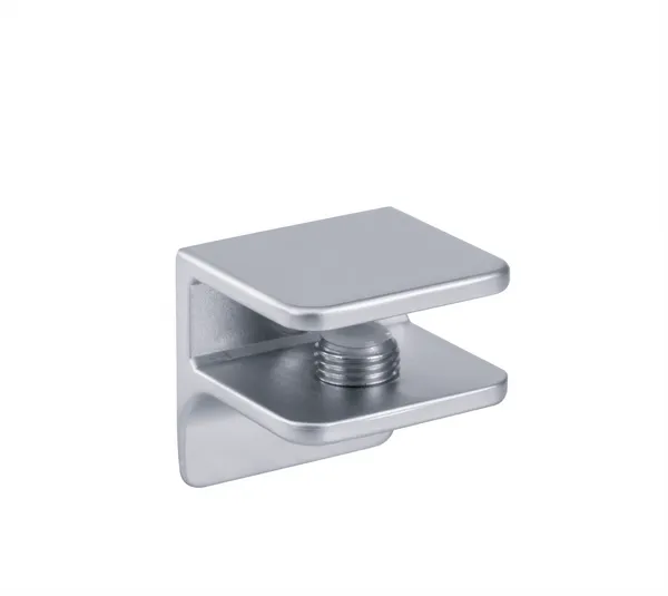 Glass shelf support angular, with extended support