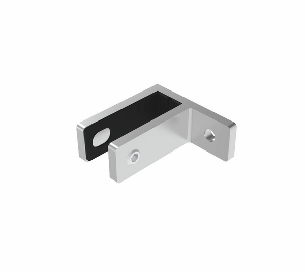 Connector glass-wall 90°, for 16.76 - 19 mm