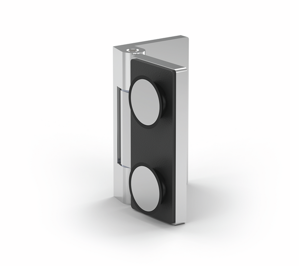 Shower door hinge Madrid FM, glass-wall 90° 