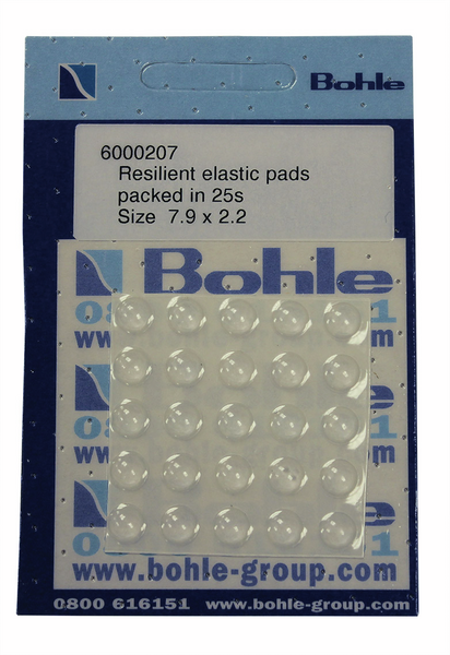 Resilient elastic pads, 7.9 x 2.2 mm