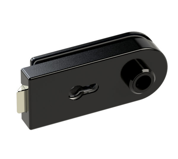 Studio glass door lock, profile cylinder, round