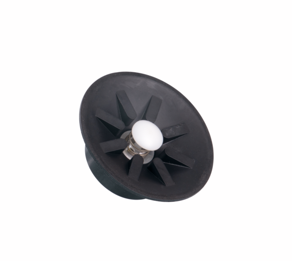 Flat suction cup with touch valve