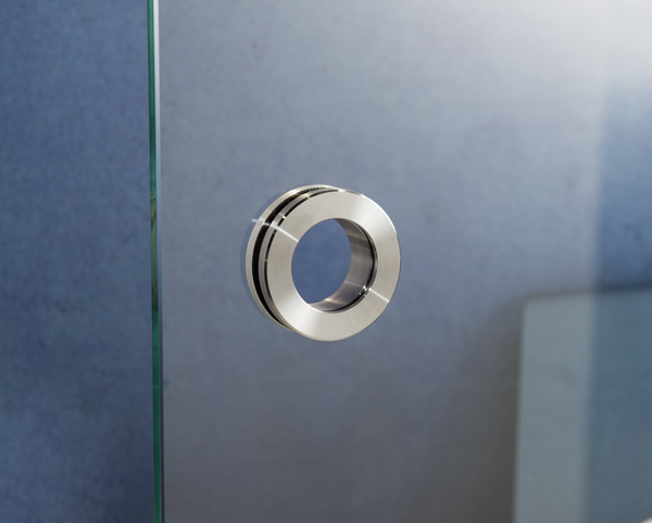 Round shell handle, open