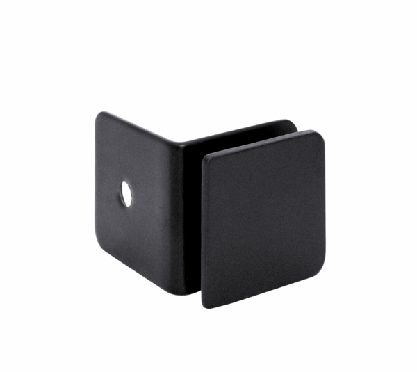 Corner clamp glass/wall 90° black