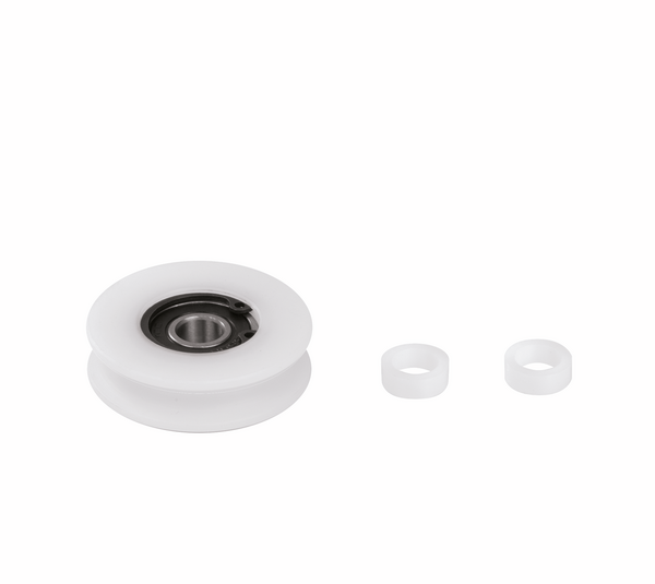 Pulley with two spacer sleeves