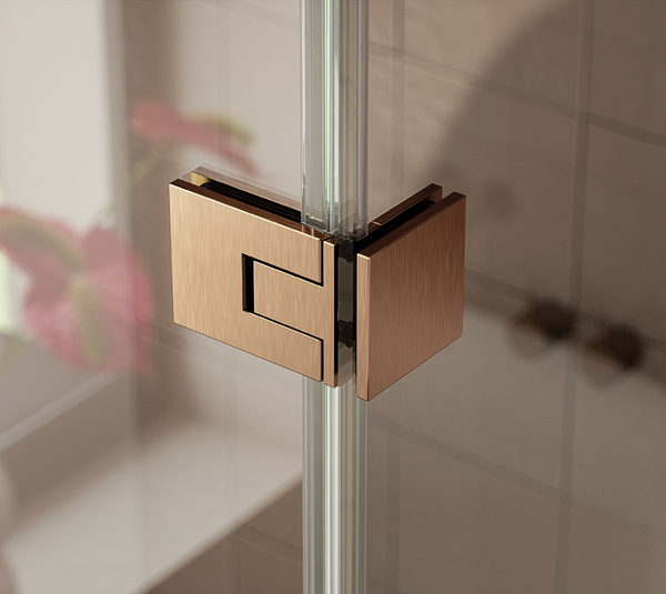 Shower door hinge Juna®, glass-glass 180°