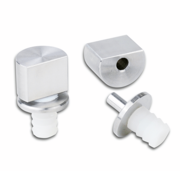 Swing furniture corner hinge, glass-wood