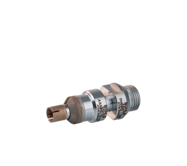 Industrial diamond hollow drill with countersink ring