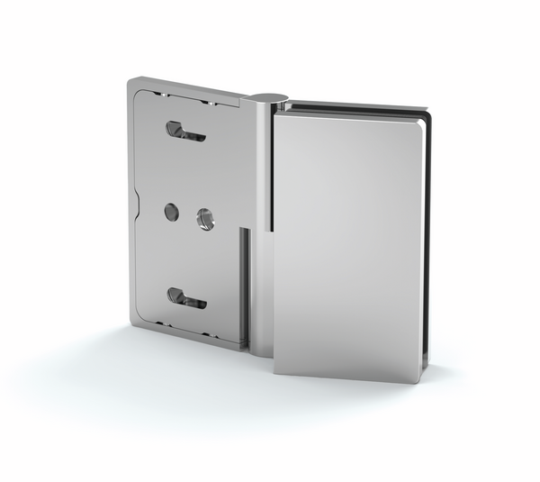 Adjustable angle connector, glass-glass/wall 45-180°