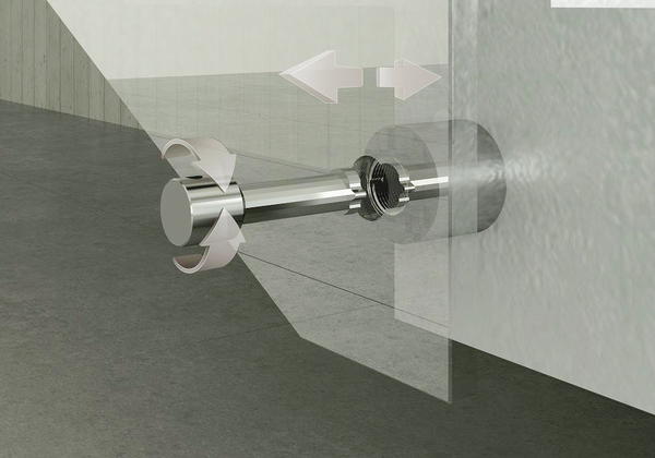 Fixation par point ø 40 mm, réglable