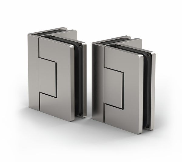 Santos shower door hinge, glass-glass 90°