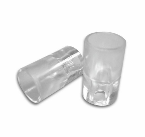 Shelf bearer, clear plastic, ø 11 x 19 mm