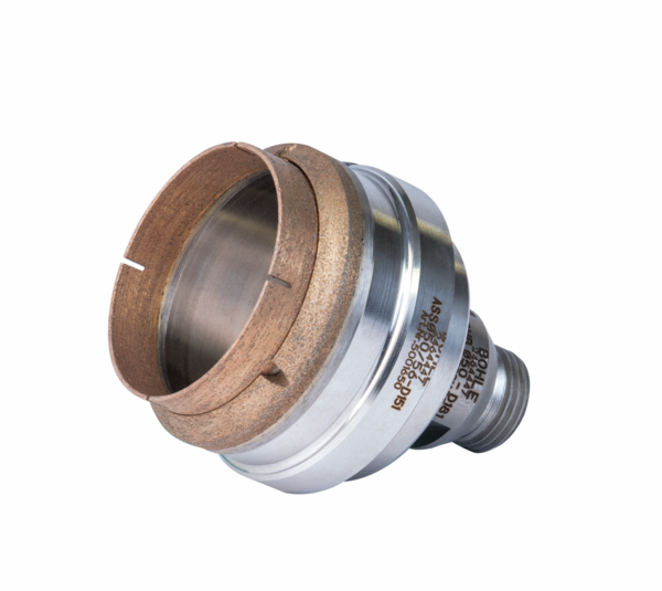 Industrial diamond hollow drill with countersink ring