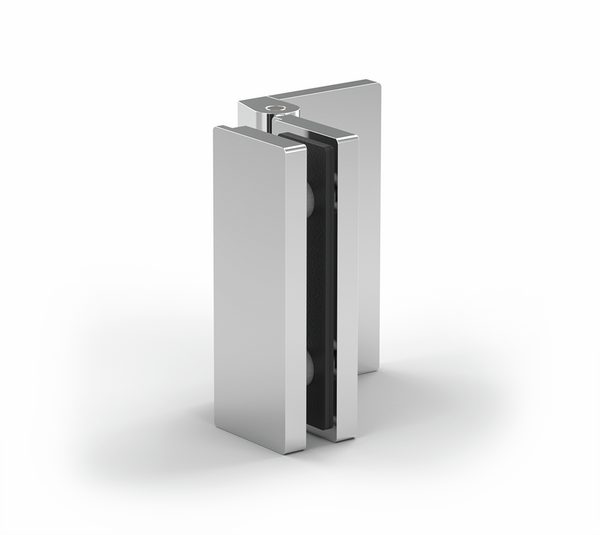 Madrid shower door hinge, glass-wall 90°, opening inwards