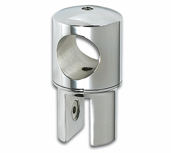 Through connector adjustable plank round ø 19 mm