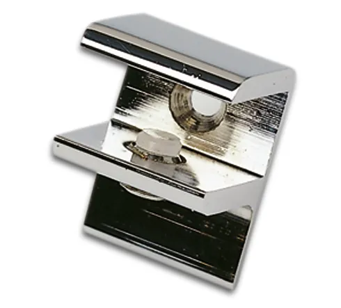 Glass shelf support angular, brass, extended support