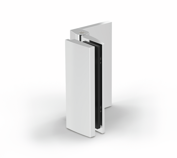 Avila shower door hinge, glass-wall 90°, opening inwards